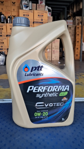PTT ปตท 0W-20 3ลิตร ปตท เพอร์ฟอร์ม่า 0W-20 เทคโนโลยี ซึ่งเกิดขึ้น ในระบบ API SP สังเกราะหัว 100% ถูกซึ่งสำหรับการสวมกัน 100%