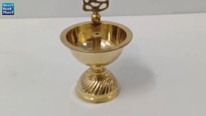 Pure Brass Ganesha Shadow Akhand Jyoti Puja Diya Traditional Brass Oil Lamp