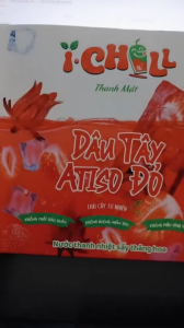 Date 10/2026- Nước Dâu Tây Artiso đỏ sấy thăng hoa ICHILL chua ngọt thanh mát