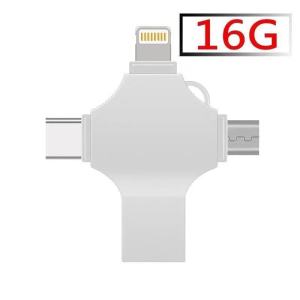 Four-In-One USB Flash Drive 128G 256G Type-C Dual-Use Computer Mobile Phone Backup Storage Metal Material High Capacity