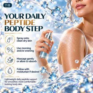 Micellar Cosmetics™ Q-Peptide Pro™ BodyMist™ | Peptide Firming Body Spray | Skin Elasticity Support | 50mL