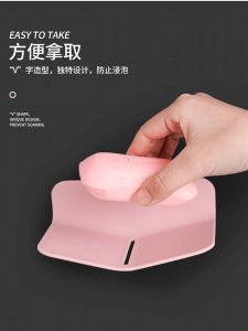 Hộp Đựng Xà Phòng Treo Tường Không Cần Đục Lỗ Hộp Đựng Xà Phòng Chống Thấm Nước Cho Phòng Tắm Thiết Kế Scandinavia Màu Trơn