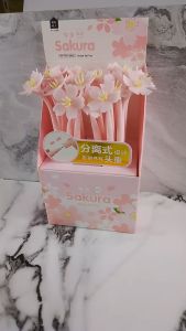 Shack Gel Pen Sakura Flower /Karakter Lucu Karet 3D Bisa Goyang