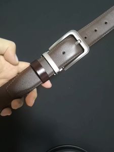 ขายเข็มขัด ผู้ชาย - เข็มขัดหนังแท้ สำหรับกางเกงยีนส์ 130 ซม แฟชั่น หัวเข็มขัด สายหนัง ความยาวปรับได้