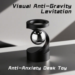 EDC Anti-Stress Gyroscope - Floating Metal Spinner with Magnetic Levitation Unique Desk Toy Gift for Men & Women Fidget Toy