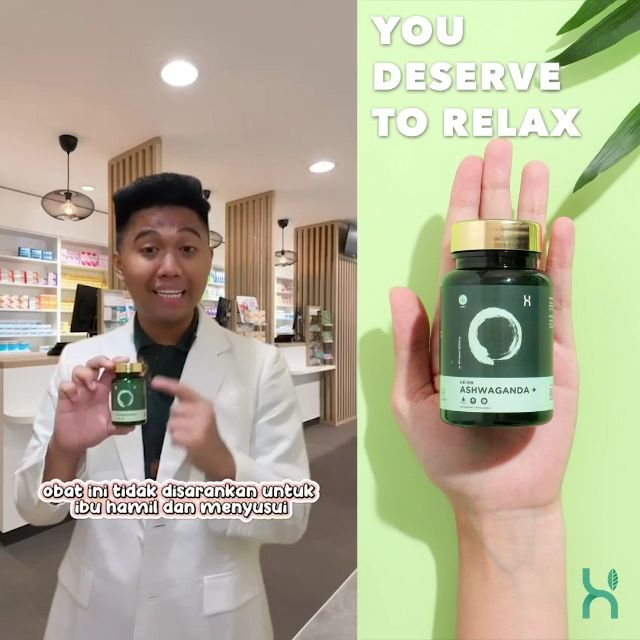 HEION Ashwagandha + 90 Kapsul - SUPLEMENT KESEHATAN MAKANAN ASHWAGANDA EXTRACT OBAT PENENANG Extract 500mg BPOM by HEION OFFICIAL