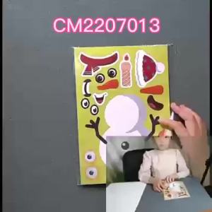 Bandai | Kawaii Giáng Sinh Hoạt Hình Ông Già Noel Xếp Hình Dán DIY Make-a-Face Trò Chơi Ghép Hình Vui Nhộn Cho Tiệc Đồ Chơi Dành Cho Độ Tuổi Từ 14 Trở Lên