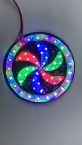 Đèn led nhiều màu trang trí gắn đuôi xe ô tô xe máy hình cánh quạt