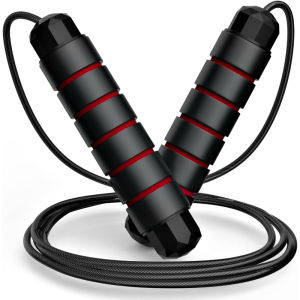 Jump Rope Tangle-Free Rapid Speed Jumping Rope Cable with Ball Bearings Adjustable Steel Jump Rope with Foam Handles