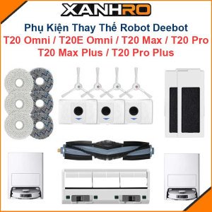 Phụ Kiện Thay Thế Robot Deebot T20 Omni T20E Omni T20 Max T20 Pro/ Chổi Lăn Chổi Cạnh Bộ Lọc Giẻ Lau Túi Bụi/