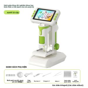 Kính Hiển Vi HD Cầm Tay Có Màn Hình Thí Nghiệm Khoa Học Kính Lúp Điện Tử Kính Thiên Văn Cho Trẻ Em Khoa Học Kỹ Thuật Số Đồ Chơi Giáo Dục 3-6Y