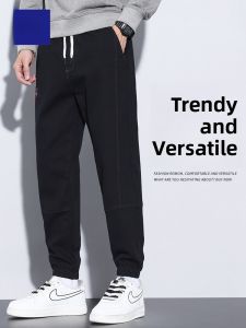 ROMON | Loose Fit Casual Pants For Men Spring Summer Thin Style Harajuku Style Sports Workwear Elastic Long Trousers By Romon