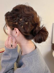 PINK EMPRESS | Heart Bow Design Forehead Side Hair Clip Headpiece