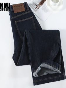 Deep Blue Womens Jeans Loose Fit Retro Style High Waist Straight Leg Non-fading Wide Leg Pants Casual High Waist Denim