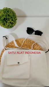 SATU ALAT Tas Selempang RAISHA 100% Canvas Premium Tebal Tas Kanvas