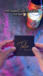 TALA hand made Necklace 18K Gold Star & Moon Pendant Jewelry Women Non-allergic With Premium Gift Box