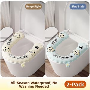 MANJIELI | Waterproof No-Wash Adhesive Toilet Seat Cover