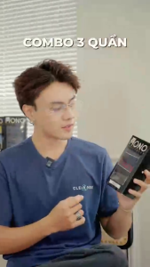 MONOMEN LK HỘP GIÁNG SINH lưới Quần nam cao cấp thời trang Đai lưng vừa họa tiết chữ dễ phối đồ thun lạnh mát mẻ lớp thấm hút Boxer Sịp lưới Cotton