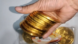 30pcs chocolate gold coins king coin big size