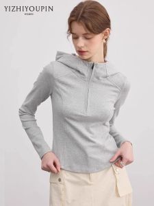 Sporty Long Sleeve Slim Fit Hoodie