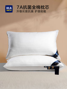 Antibacterial Pure Cotton Pillow Home Use Neck Support Sleep Aid Student Dormitory Whole Head One Set Rectangular Shape