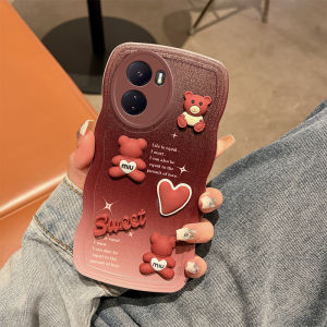 Vivo Y16 4G Phone Case Gradient Color Semi-Transparent Protective Cover for Men And Women Cute Girl INS Style Silicone Shell