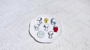Bandai | Cute Snoopy & Woodstock Enamel Brooch Pin Cartoon Lapel Badge for Backpack Denim Clothes Decor Ideal Gift for Kids