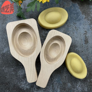 ไม้เมเปิลสีแดงจริงไม้นึ่งแม่พิมพ์เค้กข้าว Yutu เหรียญเค้กแสตมป์สไตล์จีนครัวเบเกอรี่เครื่องมือสําหรับทุกคน