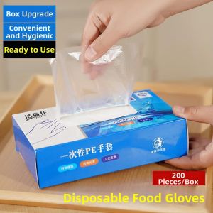 Food-grade Thickened Plastic Durable Acid-resistant Transparent Disposable Gloves