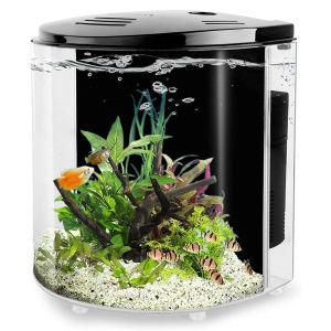 Desktop Small Fish Tank Living Room Household Lazy Mini Acrylic Goldfish Aquarium With Led Light And Filter Pump