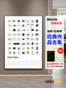 Dietlams Modern Abstract Poster Hanging Artwork Electric Meter Box Entrance Decorative Painting Bauhaus Style Braun Design Card Paper