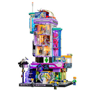 Lumibricks | Cyberpunk Themed Body Fashion Store Street Scene Model Building Blocks