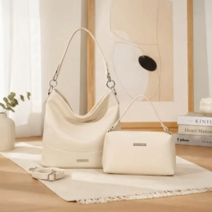 Lancaster Polo Florian Bundle Hobo Bag 2 in 1 PU Leather Womens Shoulder Bag Set