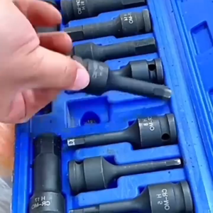 8pcs/10pcs M5-M18 Impact Socket Set 1/2" Drive Torx 12 Point Cr-Mo Adapter for Bicycle Repair