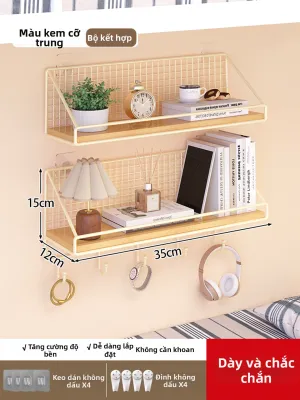 Kệ Treo Tường Gỗ Không Cần Khoan