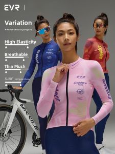 evr | Womens Fleece Lined Cycling Jacket Warm Mountain Bike Outerwear Long Sleeve Thermal Top EVR Explore Style Autumn Winter Ride