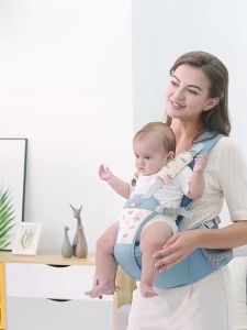 HamshMoc Baby Carrier 0 to 36 Months Ergonomic Safety Backpack 3 In 1 Multifunctional Hipseat Carrier for Infant Newborn Toddler Kid Breathable Comfortable Easy Wear Labor Saving Traveling Bag