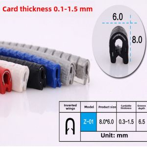 Stainless Steel Rubber Sealing Strip for Electric Cabinet Protection Edge U-Shaped Frame Iron Sheet Sealing Strip