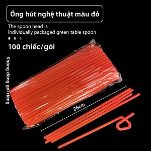 Muỗng Nhựa Dùng Một Lần Thủ Công Màu Sắc Cho Thức Uống Lạnh Muỗng Cốc Đồ Dùng Ăn Uống Đồ Dùng Nhà Bếp Đồ Dùng Nhà Bếp