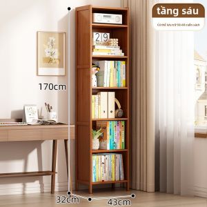 ZHUSHANXIA | Tủ Sách Cao Narrow Chống Bụi có Cửa