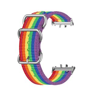 Nylon Loop Strap for Samsung Galaxy Fit 3 Adjustable Elastic Bracelet Watchband for Samsung Galaxy Fit3 Canvas Band Accessories