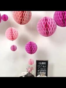 ZEO 25cm Honeycomb Ball Lantern Birthday Christening Anniversary Anniversary Party