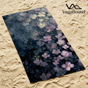 BILIBILI | Glittering Purple Petal Sea Luxury Beach Towels Crafted from Combed Cotton Plush and Absorbent Beach Towel or Pool Towels