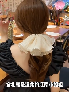 Scrunchie Lipit Wanita Korean Style Ikat Rambut Cepol Besar Aksesoris Rambut HS KCR27