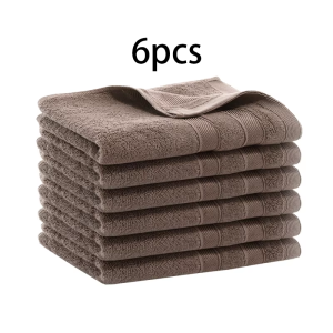 1/6 PCs Super Soft and Absorbent Bamboo Washcloths Hand Towels- Natural Hypo-Allergenic，Towel Set - Quick-Dry
