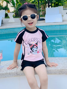 Girls Swimwear Quick Dry Fashionable Childrens Swimming Suit Pants Polyester Elastic Fiber Lake City Summer New Arrival