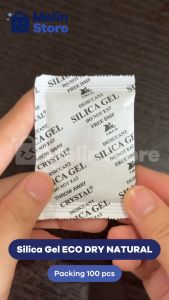 [Packing 100 pcs] Silica Gel ECO DRY NATURAL Anti Lembap & Jamur untuk Tas Sepatu Kamera Makanan