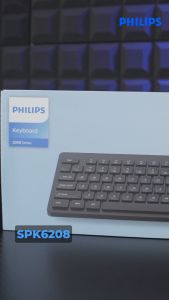 Philips Keyboard USB Wired Compatible System Keystrokes 10 Milion Times SPK6208 Original - Garansi Resmi 1 Tahun