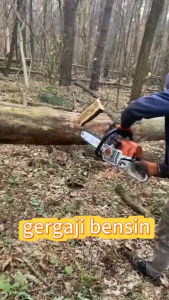 REAIM Mesin Potong Kayu 58CC 22Inch Chainsaw Mesin Gergaji Chainsaw Untuk Potong Kayu Alat Pemotong Lanjut Bensin Portabel