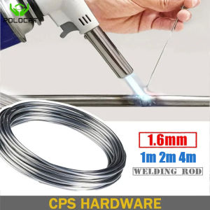 Polocat 1.6/2mm Aluminum welding rod Copper Aluminum Brass Brazing Welding Rods Low Temperature Easy Melt Aluminum Welding Rods Weld Bars Cored Wire